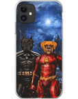 Funda personalizada para teléfono con 2 mascotas 'Batdog & Flash Doggo'