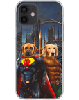 Funda personalizada para teléfono con 2 mascotas 'Superdog & Aquadog'