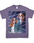 1980s Lazer Portrait Personalized T-Shirt for Pets and Humans Custom Portrait Tee