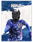 Póster Mascota personalizada 'Japan Doggos Soccer'