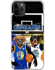 Funda personalizada para teléfono con 2 mascotas 'Golden State Doggos'