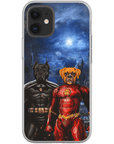 Funda personalizada para teléfono con 2 mascotas 'Batdog & Flash Doggo'