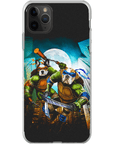 Funda personalizada para teléfono con 2 mascotas 'Teenage Mutant Ninja Doggos'