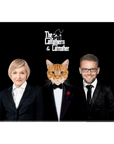 Lienzo de pie personalizado 'The Catfathers & Catmother'