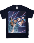 1980s Lazer Portrait Personalized T-Shirt for Pets and Humans Custom Portrait Tee