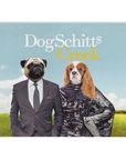 Manta personalizada para 2 mascotas 'DogSchitt's Creek'