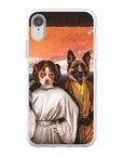 Funda personalizada para teléfono con 2 mascotas 'Princess Leidown & Jedi-Doggo'