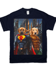 Camiseta personalizada para 2 mascotas 'Superdog & Aquadog'