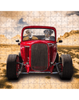 Rompecabezas personalizado de 2 mascotas 'The Hot Rod'