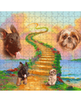 Rompecabezas personalizado de 2 mascotas 'The Rainbow Bridge 2 Pet'