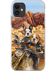 Funda personalizada para teléfono con 2 mascotas 'Dogati Riders'