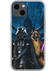 Funda personalizada para teléfono con 2 mascotas 'Darth Woofer & Jedi-Doggo'