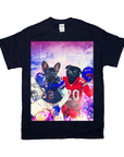 Camiseta personalizada para 2 mascotas 'Buffalo Doggos'