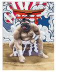 Manta personalizada para mascotas 'El luchador de sumo'