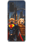 Funda personalizada para teléfono con 2 mascotas 'Superdog & Aquadog'