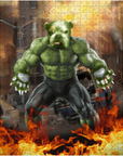 Puzzle de perro personalizado 'Doggo Hulk'