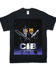Camiseta personalizada con 2 mascotas 'Gatos en negro'