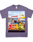 Camiseta personalizada para 4 mascotas 'The Beach Dogs'