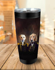 El almirante y el capitán Vaso personalizado para 2 mascotas