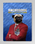 Manta personalizada para mascotas 'Anchordog'