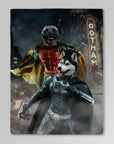 Manta personalizada para 2 mascotas 'Bat Dog & Robpaw'