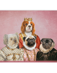 Manta personalizada para 4 mascotas 'The Royal Ladies'