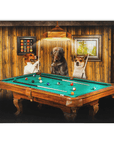 Manta personalizada para 3 mascotas 'The Pool Players'