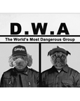 Manta personalizada para 2 mascotas 'DWA (Doggos with Attitude)'