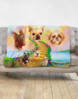 Manta personalizada para 3 mascotas 'The Rainbow Bridge 3 Pet'