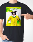Camiseta personalizada para mascotas 'Brazil Doggos Soccer'