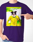 Camiseta personalizada para mascotas 'Brazil Doggos Soccer'