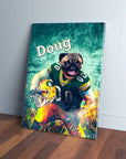 Lienzo personalizado para perros 'Green Bay Doggos'