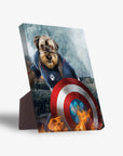 Lienzo personalizado para mascotas 'Captain Doggmerica'