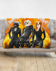 Manta personalizada para 3 mascotas 'Charlie's Doggos'