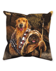 Cojín personalizado para 2 mascotas 'Chewdogga & Dogg-E-Wok'