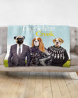 Manta personalizada para 3 mascotas 'DogSchitt's Creek'
