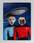 'Doggo-Trek' Manta personalizada para 2 mascotas