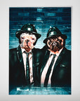 Póster Personalizado para 2 mascotas 'The Blues Doggos'