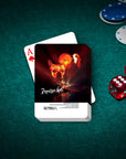 Personalized 'Dogpocalypse Now' playing cards featuring custom pet portraits of a French Bulldog and Basset Hound.