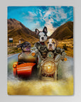 Manta personalizada para 3 mascotas 'Harley Wooferson'