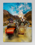 Manta personalizada para 2 mascotas 'Harley Wooferson'