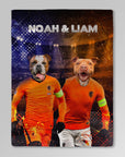 Manta personalizada para 2 mascotas 'Holland Doggos'