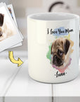 Taza personalizada para mamá mascota 'Te amo'