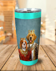 Vaso personalizado para 2 mascotas Rey y Reina