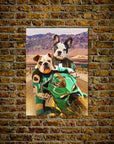 Póster Personalizado para 2 mascotas 'Kawadawgi Riders'