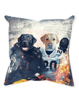 Cojín personalizado para 2 mascotas 'Las Vegas Doggos'