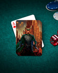 Custom Loki Doggo personalized playing cards featuring a pit bull in a Loki costume.