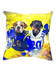Cojín personalizado para 2 mascotas 'Los Angeles Doggos'
