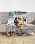 Manta personalizada para mascotas 'Majestic Snowy Mountain'