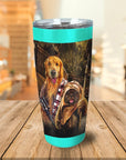 Vaso personalizado para 2 mascotas 'Chewdogga & Dogg-E-Wok'
